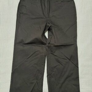 NYDJ Jeans Womens 14W Black Wide Leg Mid Rise Stretch Denim Lift Tuck